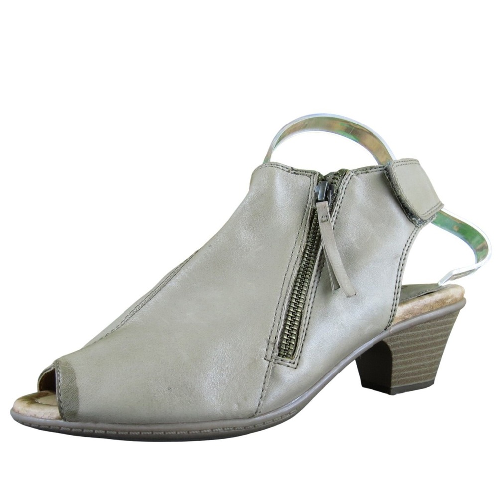 Earth Women's Kristy Gladiator Taupe Leather Sz 8 Wide Used 2025